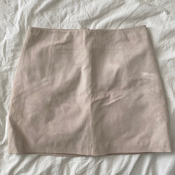 HM Premium Suede Skirt - Cream